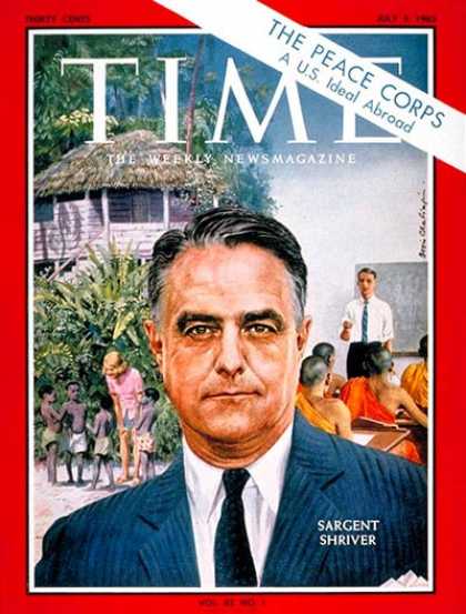 Time - Sargent Shriver - July 5, 1963 - Peace Corps - Kennedys - Nonprofit Organization