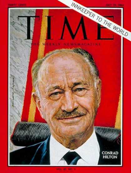 Time - Conrad N. Hilton - July 19, 1963 - Hotels - Travel - Business