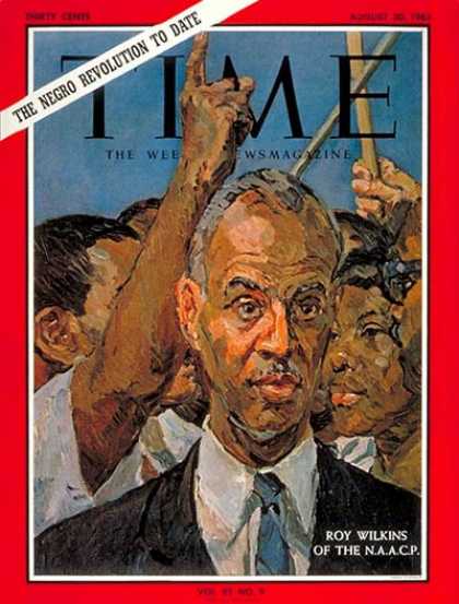 Time - Roy Wilkins - Aug. 30, 1963 - Civil Rights - NAACP - Blacks - Labor Unions - Rac
