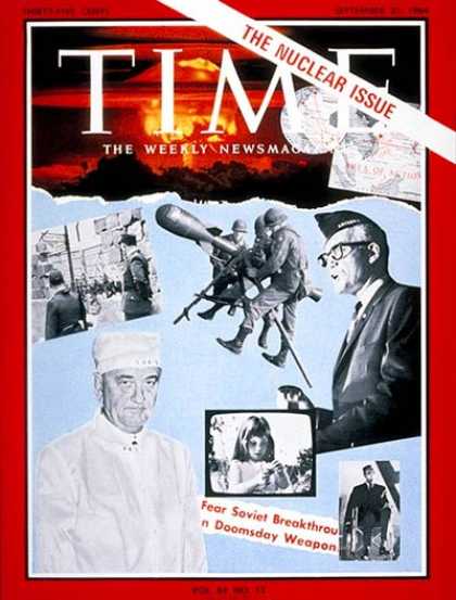 Time - The Nuclear Issue - Sep. 25, 1964 - Nuclear Weapons - Weapons