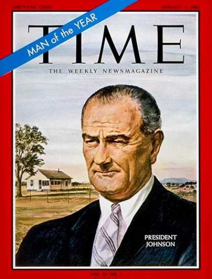 Time - Lyndon B. Johnson, Man of the Year - Jan. 1, 1965 - Lyndon B. Johnson - Person o