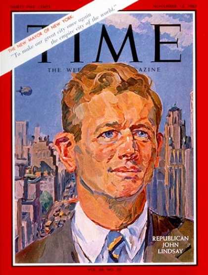 Time - John V. Lindsay - Nov. 12, 1965 - Mayors - New York - Politics