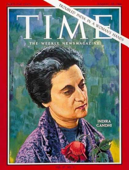 Time - Indira Gandhi - Jan. 28, 1966 - India