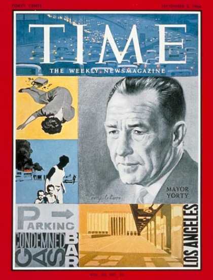 Time - Mayor Sam Yorty - Sep. 2, 1966 - Mayors - Cities - Politics