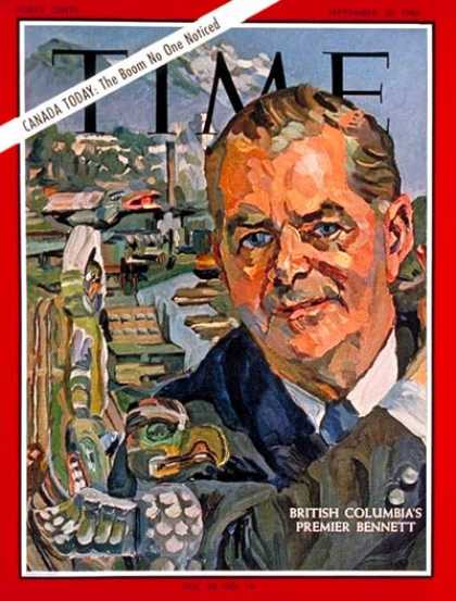 Time - William A.C. Bennett - Sep. 30, 1966 - Canada