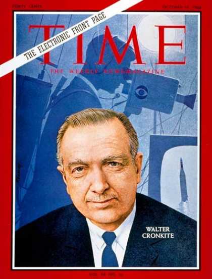 Time - Walter Cronkite - Oct. 14, 1966 - Journalism - Television - Media - Broadcasting