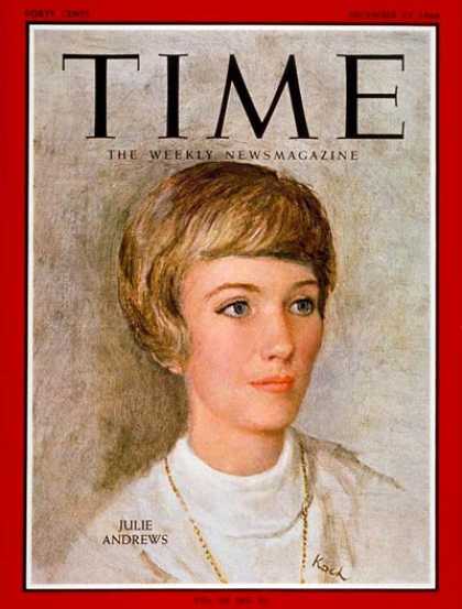 Time - Julie Andrews - Dec. 23, 1966 - Actresses - Theater - Movies - Singers - Music -