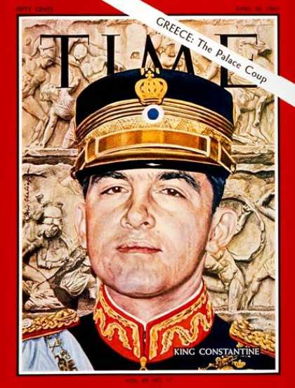 Time - King Constantine - Apr. 28, 1967 - Royalty - Greece