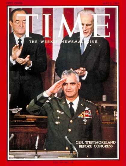 Time - General Westmoreland - May 5, 1967 - Vietnam War - Generals - Military