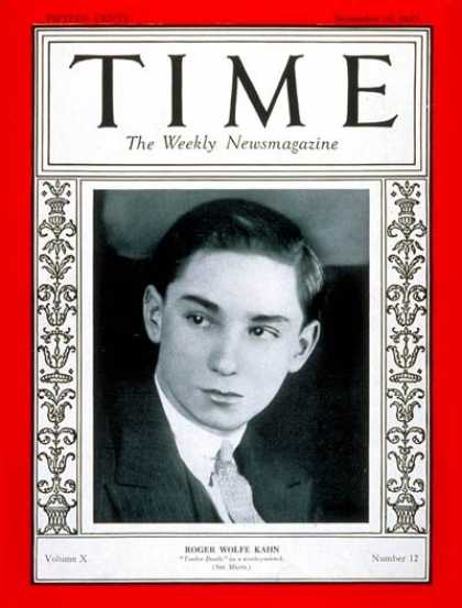 Time - Roger W. Kahn - Sep. 19, 1927 - Music