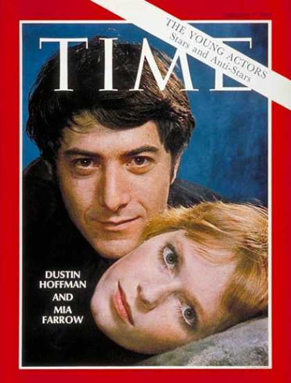 Time - Dustin Hoffman and Mia Farrow - Feb. 7, 1969 - Actresses - Actors - Movies
