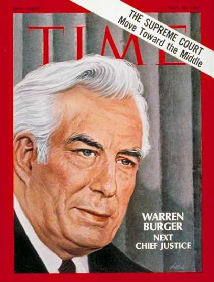 Time - Warren Burger - May 30, 1969 - Supreme Court - Law