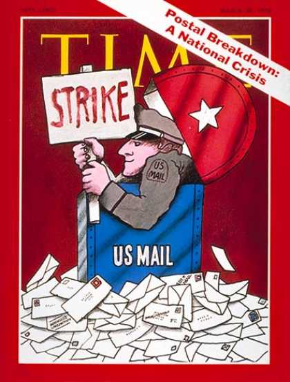 Time - U.S. Postal Strike - Mar. 30, 1970 - Labor Unions - Labor & Employment - U.S. Po