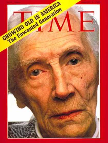 Time - Aged in America - Aug. 3, 1970 - Aging - Health & Medicine - Society - Family