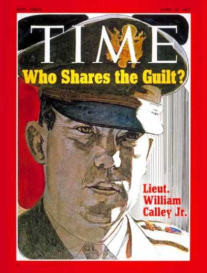Time - Lt. William Calley Jr. - Apr. 12, 1971 - Vietnam War - Vietnam