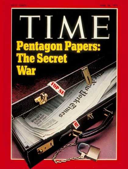 Time - The Pentagon Papers - June 28, 1971 - Publishing - Vietnam War - Politics