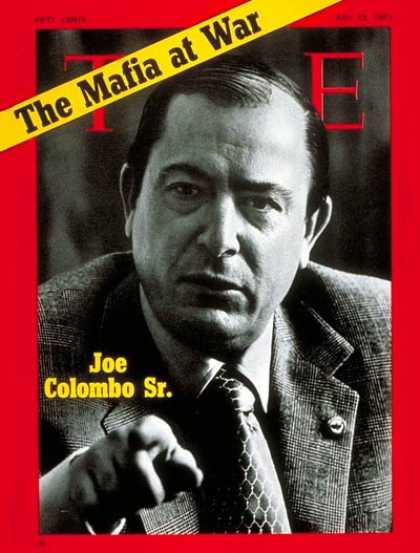 Time - Joe Colombo Sr. - July 12, 1971 - Organized Crime - Mafia - Crime - Law Enforcem