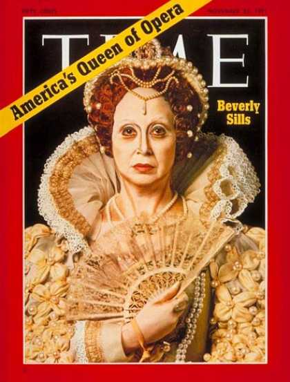 Time - Beverly Sills - Nov. 22, 1971 - Opera - Singers - Music