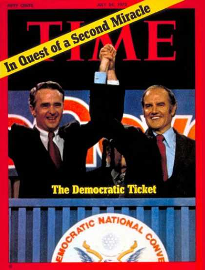 Time - George McGovern and Thomas Eagleton - July 24, 1972 - George McGovern - Thomas E