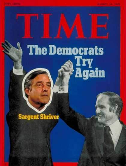 Time - Sargent Shriver and George McGovern - Aug. 14, 1972 - Sargent Shriver - George M