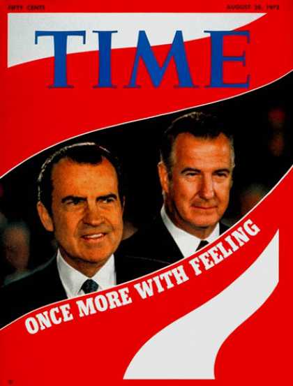 Time - Richard Nixon and Spiro Agnew - Aug. 28, 1972 - Richard Nixon - Spiro Agnew - U.