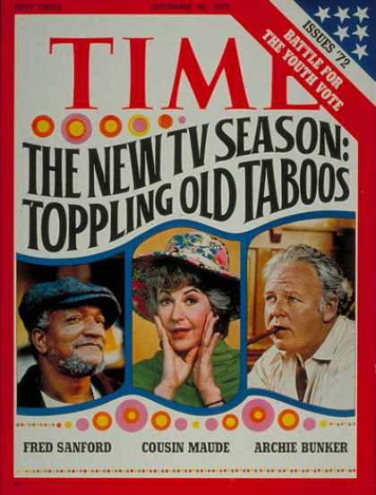 Time - New T.V Season - Sep. 25, 1972 - Television - Comedy - Actors - Actresses