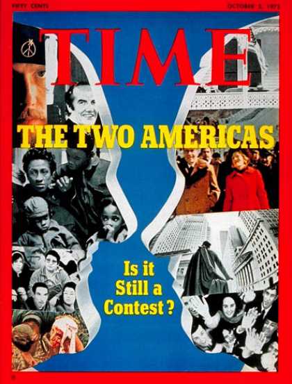 Time - Nixon and McGovern - Oct. 2, 1972 - Richard Nixon - McGovern - U.S. Presidents -
