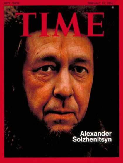 Time - Alexander Solzhenitsyn - Feb. 25, 1974 - Books - Soviet Union - Russia