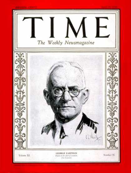 Time - George Eastman - Apr. 16, 1928 - Photography - Business