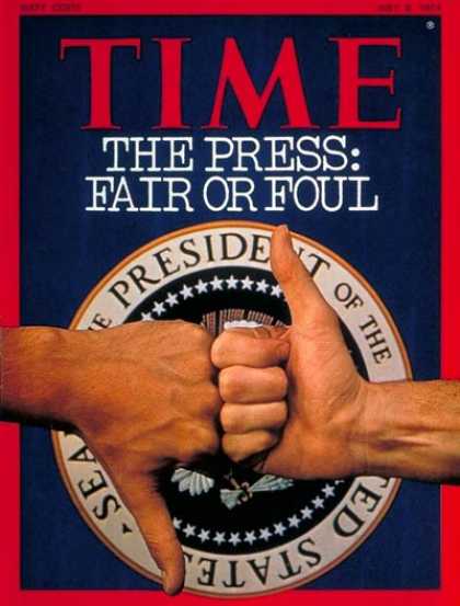 Time - The Press - July 8, 1974 - Journalism - Newspapers - Media