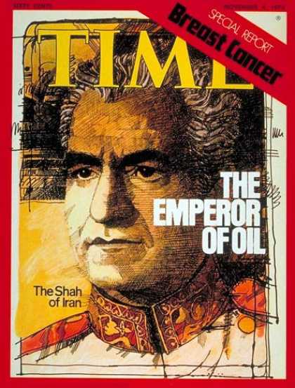 Time - Mohamed Reza Pahlevi - Nov. 4, 1974 - Mohammed Reza Pahlavi - Shah of Iran - Ira