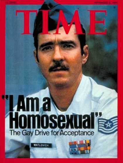 Time - I Am a Homosexual' - Sep. 8, 1975 - Homosexuality - Social Issues - Military