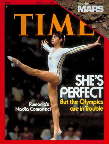Time - Nadia Comaneci - Aug. 2, 1976 - Olympics - Gymnastics - Romania - Sports