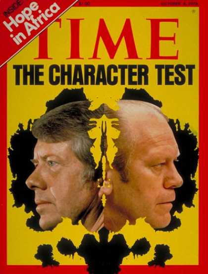 Time - Carter & Ford - Oct. 4, 1976 - Jimmy Carter - Gerald Ford - U.S. Presidents - Pr