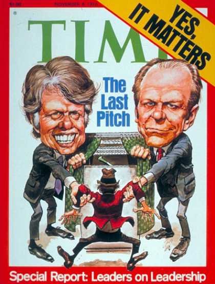 Time - Carter & Ford - Nov. 8, 1976 - Jimmy Carter - Gerald Ford - U.S. Presidents - Pr