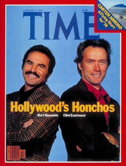 Time - Burt Reynolds and Clint Eastwood - Jan. 9, 1978 - Actors - Most Popular - Movies