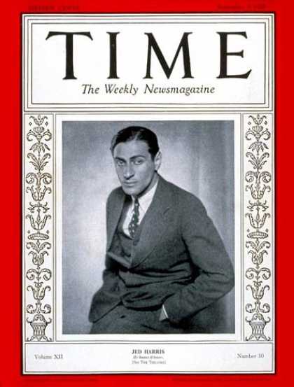 Time - Jed Harris - Sep. 3, 1928 - Theater - Producers