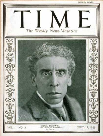 Time - Israel Zangwill - Sep. 17, 1923 - Books - Judaism