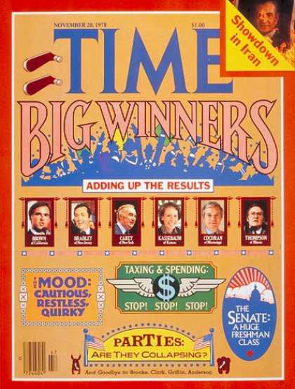 Time - Election Winners - Nov. 20, 1978 - Presidential Elections - Politics