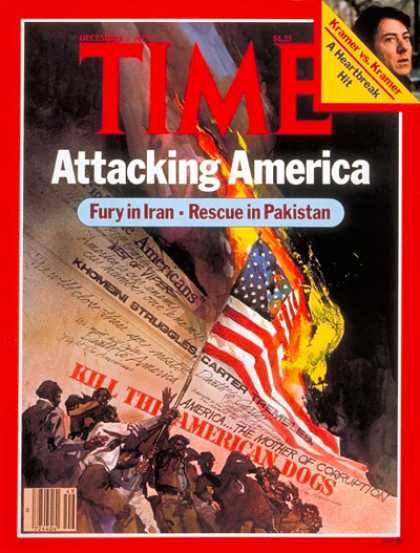 Time - Attacking America - Dec. 3, 1979 - Iran - Pakistan - Middle East - American Flag