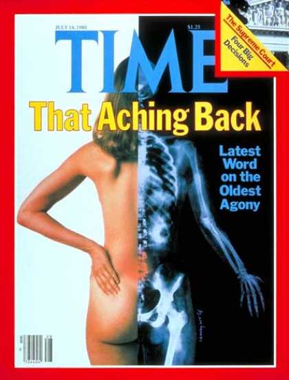 Time - Aching Backs - July 14, 1980 - Pain - Society - Women - Health & Medicine