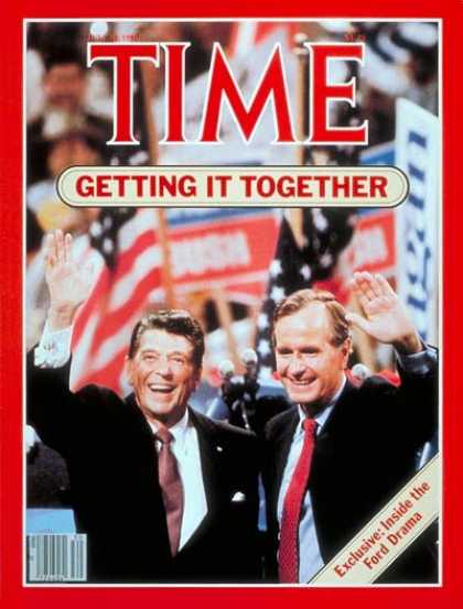 Time - Ronald Reagan & George Bush - July 28, 1980 - Ronald Reagan - George Bush - Pres