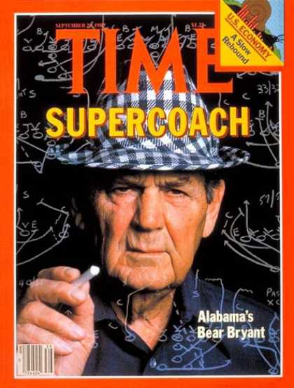 Time - Bear Bryant - Sep. 29, 1980 - Football - Alabama - Sports
