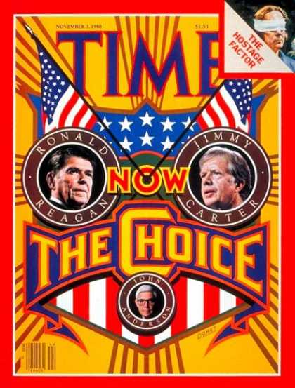 Time - Ronald Reagan vs. Jimmy Carter - Nov. 3, 1980 - Ronald Reagan - Jimmy Carter - U