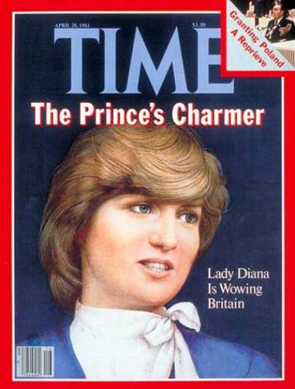 Time - Diana Spencer - Apr. 20, 1981 - Princess Diana - Great Britain - Royalty - Most