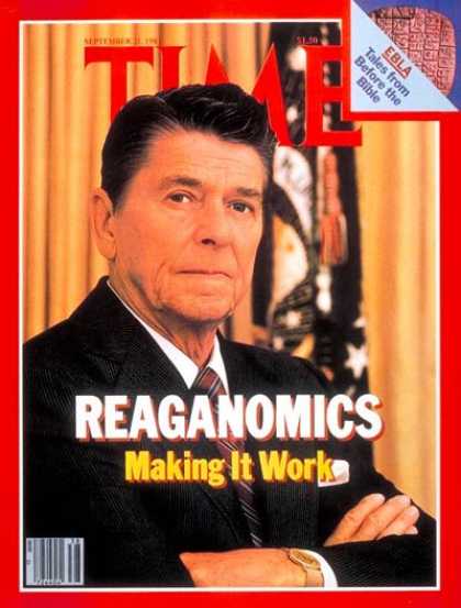 Time - Reaganomics - Sep. 21, 1981 - Ronald Reagan - U.S. Presidents - Economy - Politi
