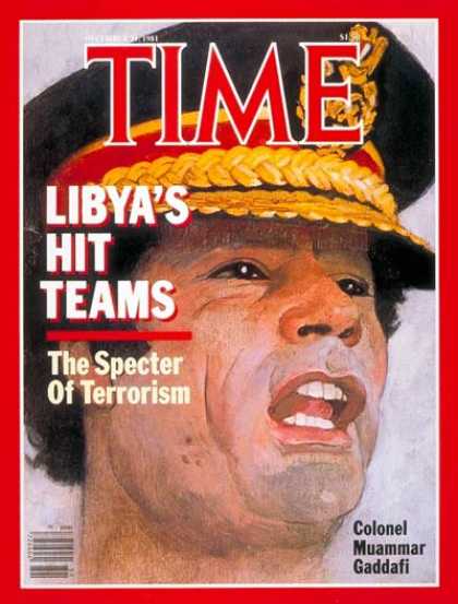 Time - Muammar Gaddafi - Dec. 21, 1981 - Libya - Africa - Terrorism