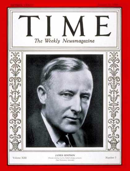 Time - James Simpson - Jan. 21, 1929 - Retailing - Chicago - Business