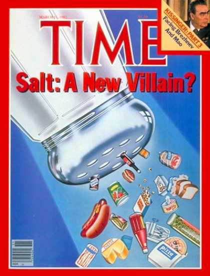 Time - Salt: A New Villain? - Mar. 15, 1982 - Food - Diets - Health & Medicine