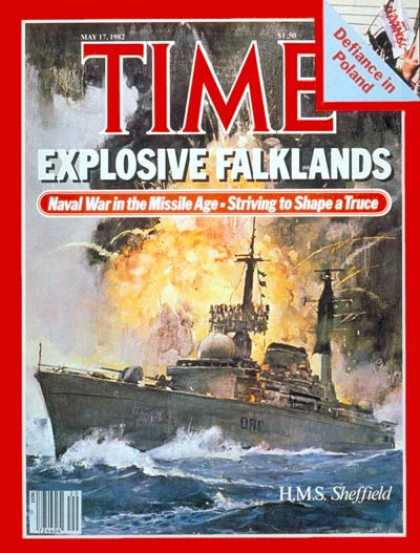 Time - H.M.S. Sheffield - May 17, 1982 - Falklands - Argentina - Great Britain